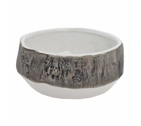 Obal vzor drevo keramika 17.5*17.5*7.5 hnedobiely