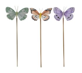 Zápich motýľ 8x30cm mix
