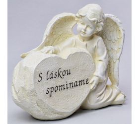 Náhrobok anjel 19x7,2x15cm polyres