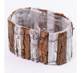 257fl/s obal ovál kora natur+biely 19x12x10cm