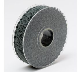 Stuha čipka  25mmx8m tm sivá