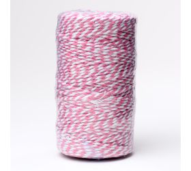 Šnúrka farby  2mmx100m ružová/biela