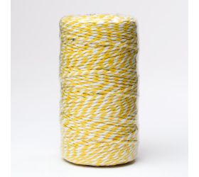 Šnúrka farby  2mmx100m žltá/biela