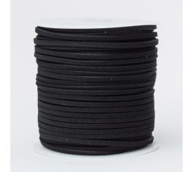 Šnúrka koža 3mmx45m  čierna