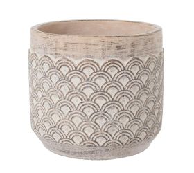 Obal cement antique lt. brown d16.5*h15cm