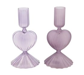 Svietnik srdce 6,5x6,5xv15,5cm ass/2