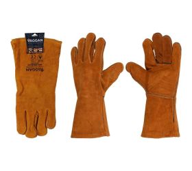 Rukavice kožené hnedé 35cm bbq r13000040