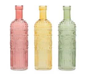Váza fľaša sklo mix v25xpr.6,5cm gl0198.07...