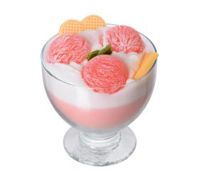 Sviečka dezert pohár ružový malina 13x11cm