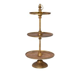 Podnos etaž alzata 3 piatti oro antico pr.35 v76,5