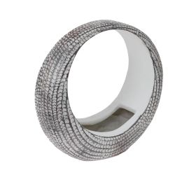 Kruh dekor polyrez m 11x30x27cm biela