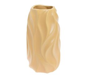 Váza vlnky keramika 11x12x30cm biela