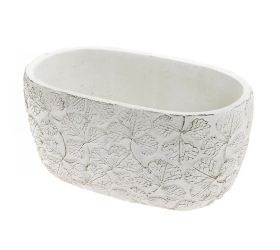 Obal kvety keramika 20.3*11.3*9.8 biely