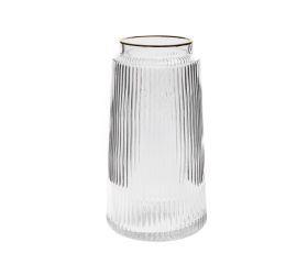 Váza sklo číra  d13h24cm