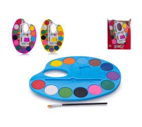 Paleta s farbami 12ks a štetec