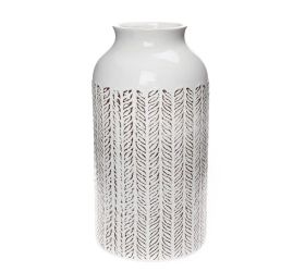 Váza ornament biela keramika 15*15*29.5cm