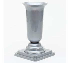 176 váza 0 zaťažená šedá v26,5cm