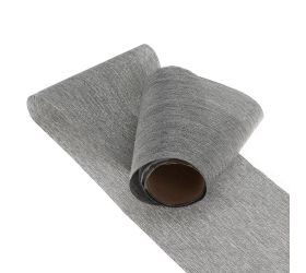 Organza bavlna blysk metal biela/strieborná 12cmx5y