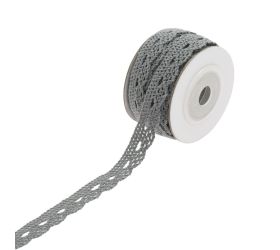 24fl1943 stuha čipka sivá rolka 5m