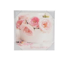 Obraz ruže 28x28x1,5cm