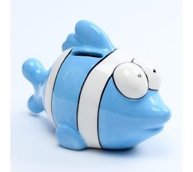 Pokladnička ryba nemo modrá dolomit 16,5x8,2x11cm