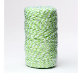 Šnúrka farby  2mmx100m zelená/biela