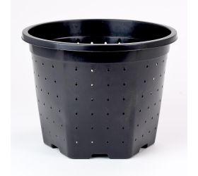 Kontajner na dreviny/s otvormi/25x20 cm 7,5l čierny