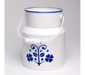 Váza konva s rúčkou kov  modrotlač 1 v:18/27,5x12cm super cena