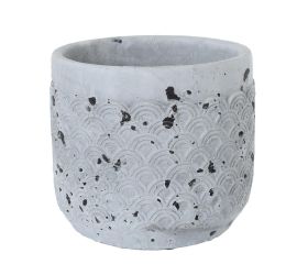 Obal cement antique grey d16.5*h15cm