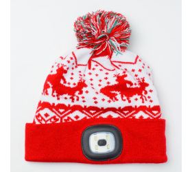 Čiapka x-mas kid červená,4xsmd led