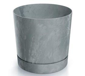 Dpop130e kvetináč tubo p beton šedý 12,8xv12,8cm 1,2l