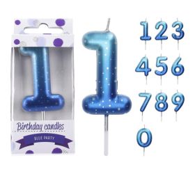 Tortovésviečky čísla 0-9 modre
