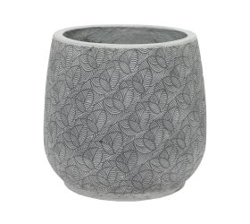 J85 obal leaf šedá 30h24,5cm m