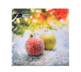 199385 servítky 33x33cm chrystal baubles