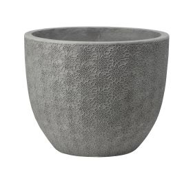 J121 kvetináč + miska jasmin antik šedá 44x36cm xl