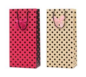 Darčeková taška na dve vína mix bodky 17x9x35cm