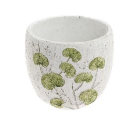 Obal listy keramika 13*13*11.5 bielozelený