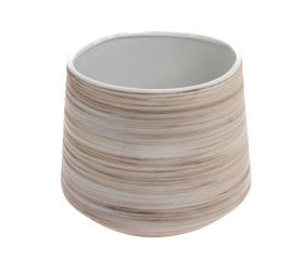 Obal pruhy keramika 18*18*15 krém