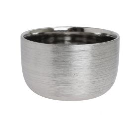 Obal keramika 18x18x11cm strieborný