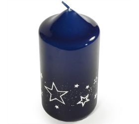 Biele hviezdy valec 120 modrý