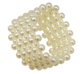 Korálky crema + biela