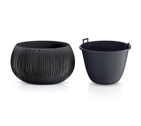Dkb290 obal+vklad beton bowl čierny 29xv19,5cm