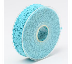 Stuha čipka  25mmx8m  sv modrá