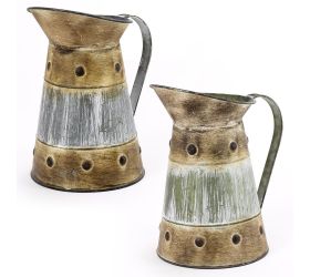 Váza džbán malý kov 13x22 cm super cena