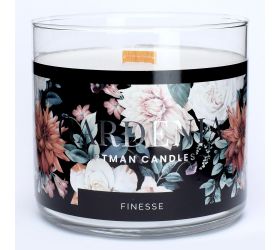 Voň.v skle gardenia malá 650gr čierny