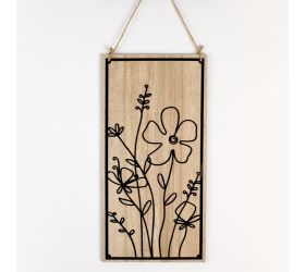 Záves obraz drevo/kov 30,15x0,5cm natur