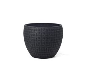 J135 kvetináč + miska paige čierna 37x30,3cm m