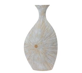 Váza polyrez l 24x12x45cm biela