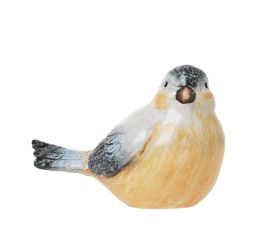 Vtáčik keramika 8x13,5x9cm žltomodrý