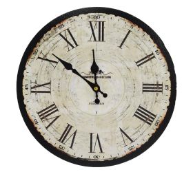 Hodiny nástenné mdf dia 34cm drevo